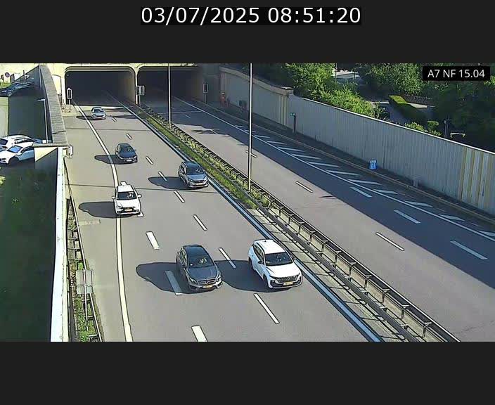 <h2>Caméra trafic Luxembourg - A7, Tunnel Mersch, entrée sud, direction Ettelbruck</h2>