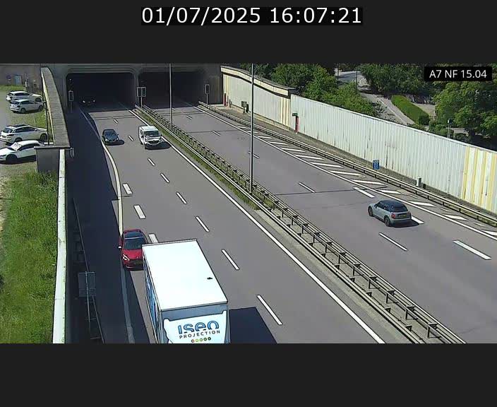 Caméra trafic Luxembourg - A7, Tunnel Mersch, entrée sud, direction Ettelbruck