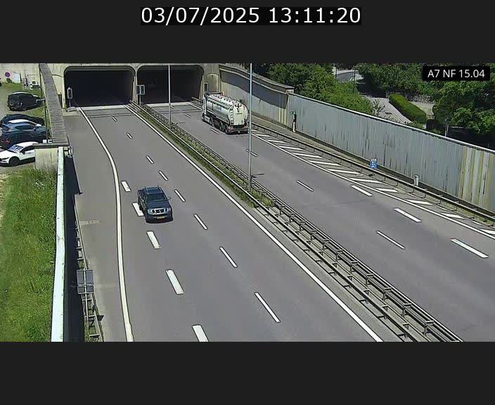 <h2>Caméra trafic Luxembourg - A7, Tunnel Mersch, entrée sud, direction Ettelbruck</h2>