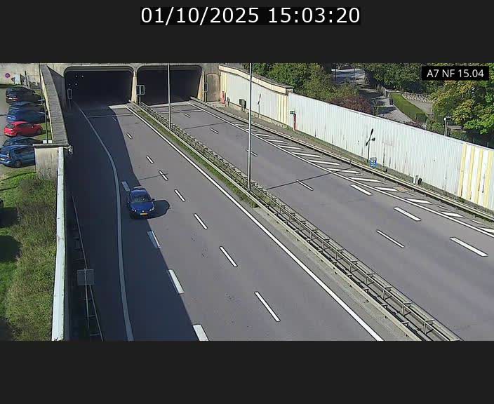 <h2>Caméra trafic Luxembourg - A7, Tunnel Mersch, entrée sud, direction Ettelbruck</h2>
