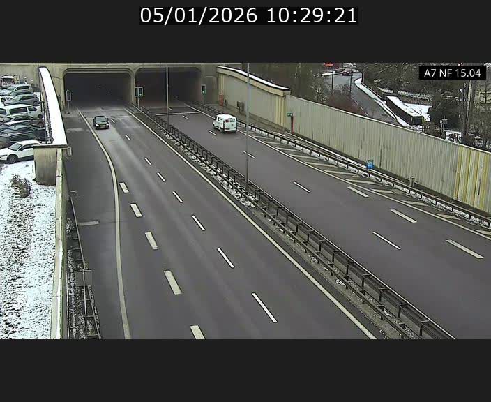 <h2>Caméra trafic Luxembourg - A7, Tunnel Mersch, entrée sud, direction Ettelbruck</h2>