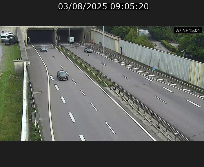 <h2>Caméra trafic Luxembourg - A7, Tunnel Mersch, entrée sud, direction Ettelbruck</h2>