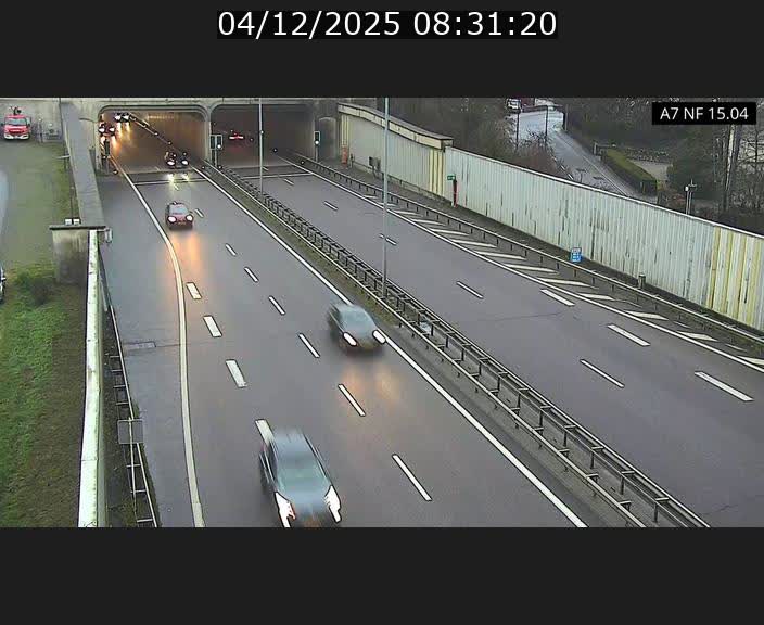 <h2>Caméra trafic Luxembourg - A7, Tunnel Mersch, entrée sud, direction Ettelbruck</h2>