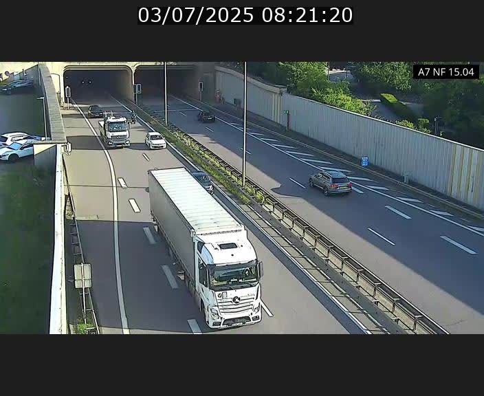 <h2>Caméra trafic Luxembourg - A7, Tunnel Mersch, entrée sud, direction Ettelbruck</h2>