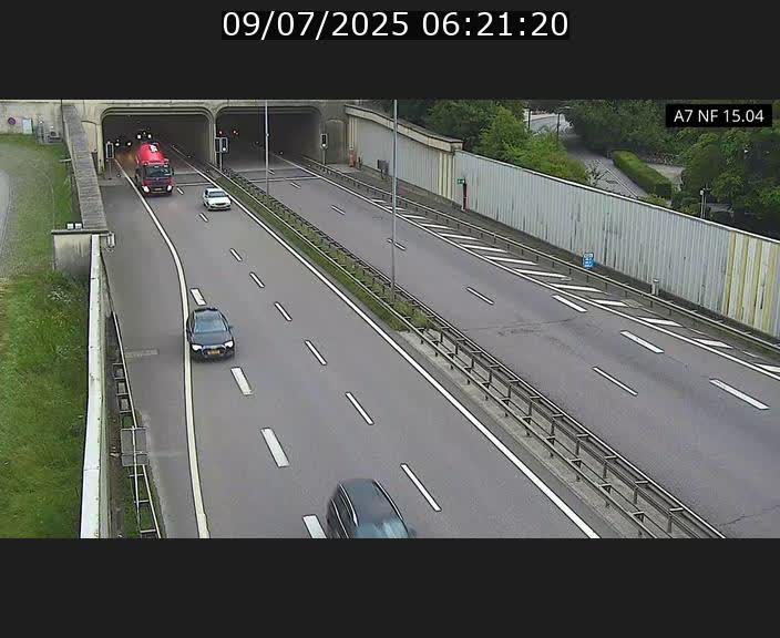 <h2>Caméra trafic Luxembourg - A7, Tunnel Mersch, entrée sud, direction Ettelbruck</h2>