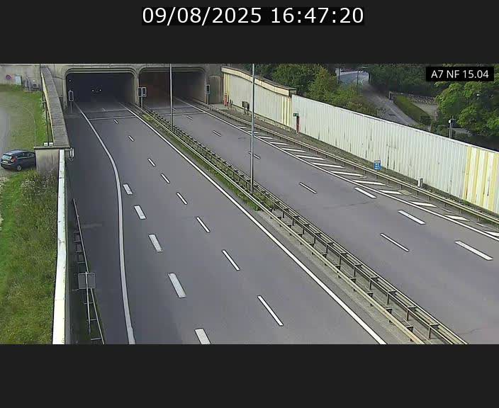 <h2>Caméra trafic Luxembourg - A7, Tunnel Mersch, entrée sud, direction Ettelbruck</h2>