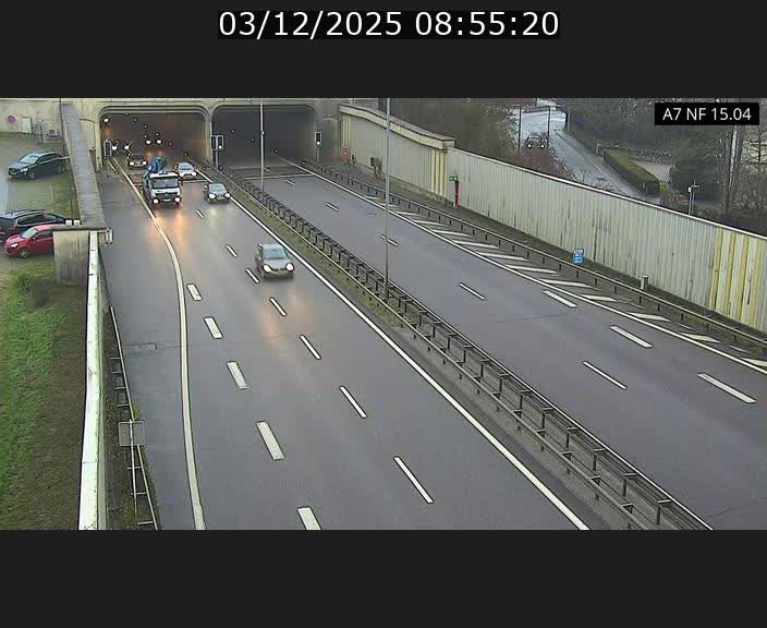 Caméra trafic Luxembourg - A7, Tunnel Mersch, entrée sud, direction Ettelbruck