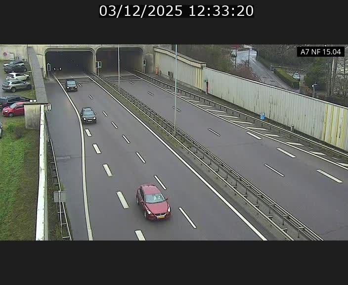 <h2>Caméra trafic Luxembourg - A7, Tunnel Mersch, entrée sud, direction Ettelbruck</h2>