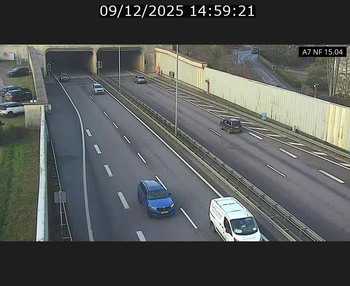 Caméra trafic Luxembourg - A7, Tunnel Mersch, entrée sud, direction Ettelbruck