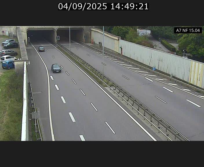 <h2>Caméra trafic Luxembourg - A7, Tunnel Mersch, entrée sud, direction Ettelbruck</h2>