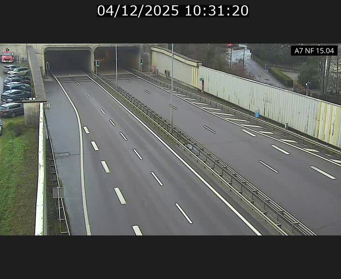 <h2>Caméra trafic Luxembourg - A7, Tunnel Mersch, entrée sud, direction Ettelbruck</h2>