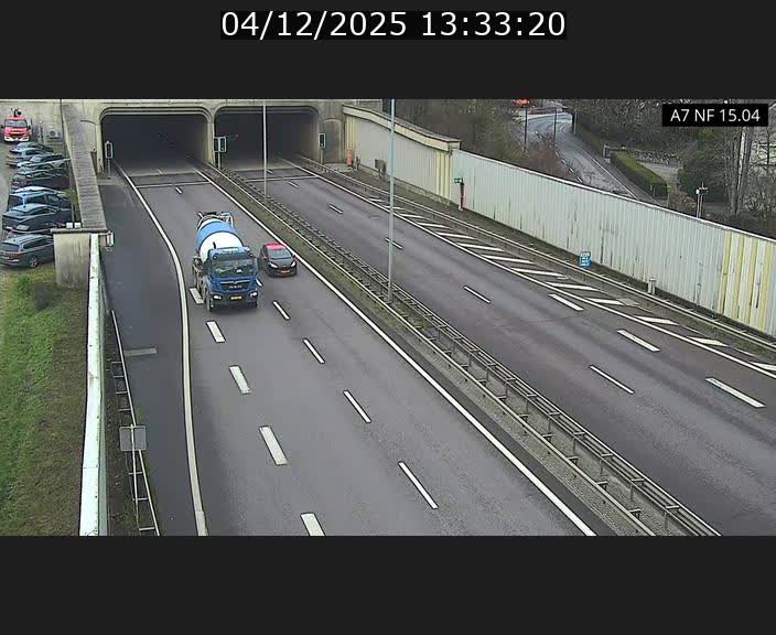 <h2>Caméra trafic Luxembourg - A7, Tunnel Mersch, entrée sud, direction Ettelbruck</h2>