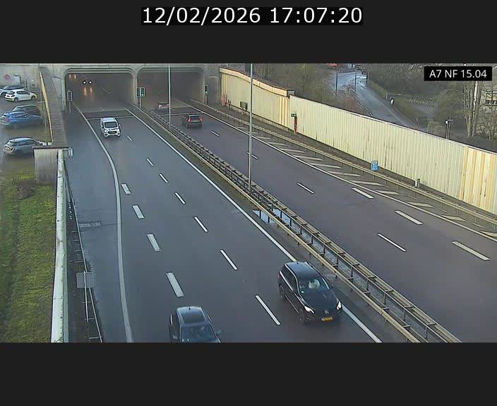 <h2>Caméra trafic Luxembourg - A7, Tunnel Mersch, entrée sud, direction Ettelbruck</h2>