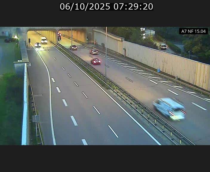 <h2>Caméra trafic Luxembourg - A7, Tunnel Mersch, entrée sud, direction Ettelbruck</h2>