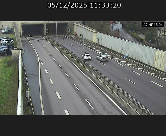 <h2>Caméra trafic Luxembourg - A7, Tunnel Mersch, entrée sud, direction Ettelbruck</h2>
