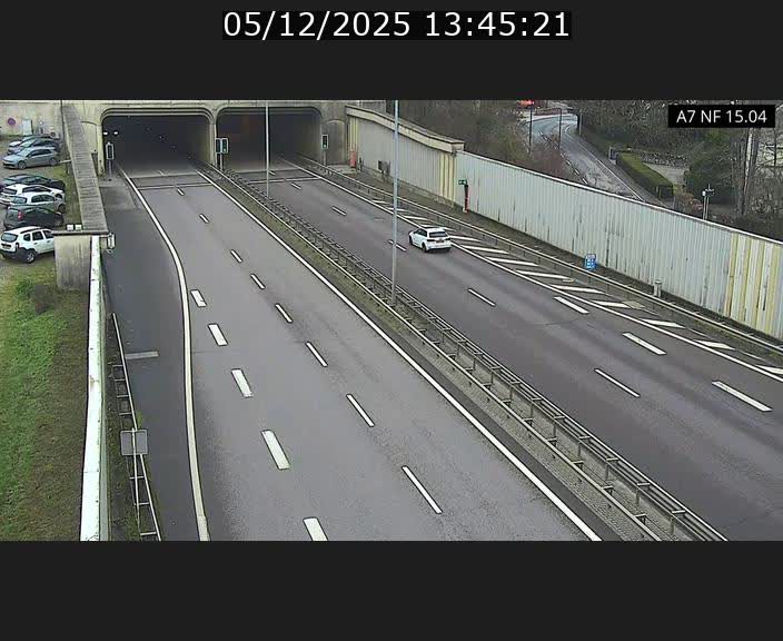 <h2>Caméra trafic Luxembourg - A7, Tunnel Mersch, entrée sud, direction Ettelbruck</h2>