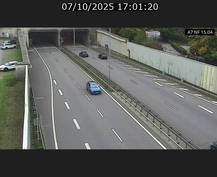 <h2>Caméra trafic Luxembourg - A7, Tunnel Mersch, entrée sud, direction Ettelbruck</h2>