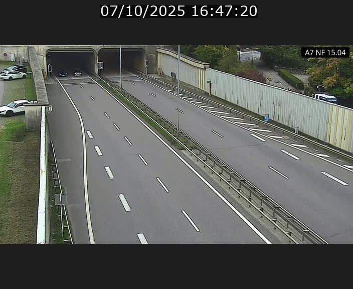 <h2>Caméra trafic Luxembourg - A7, Tunnel Mersch, entrée sud, direction Ettelbruck</h2>