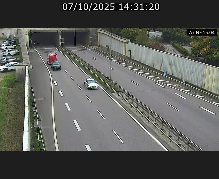 <h2>Caméra trafic Luxembourg - A7, Tunnel Mersch, entrée sud, direction Ettelbruck</h2>