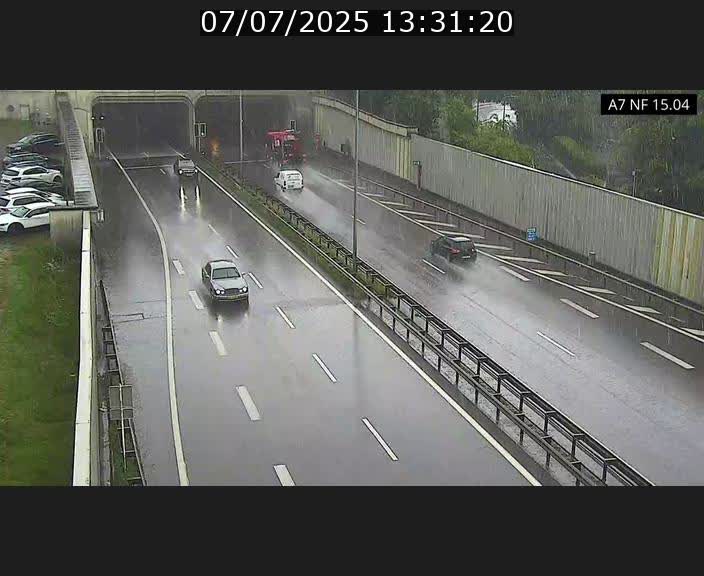 <h2>Caméra trafic Luxembourg - A7, Tunnel Mersch, entrée sud, direction Ettelbruck</h2>