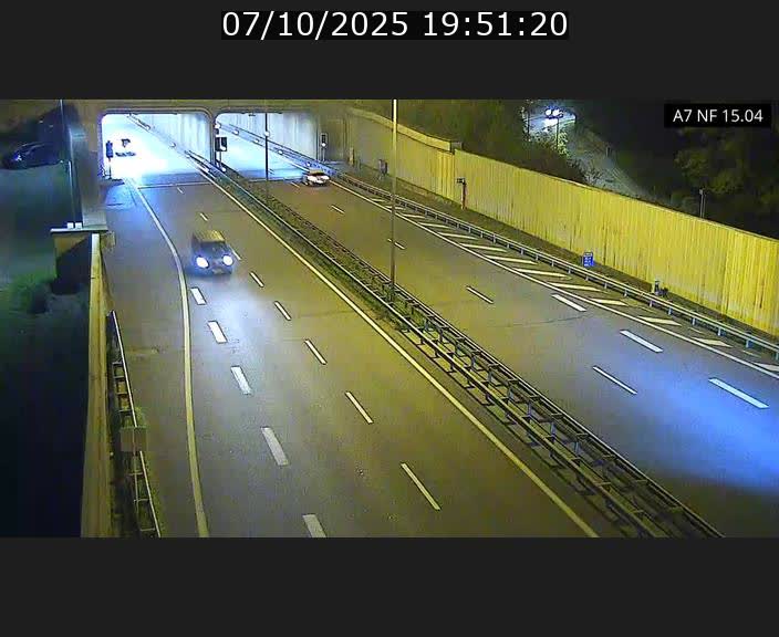 <h2>Caméra trafic Luxembourg - A7, Tunnel Mersch, entrée sud, direction Ettelbruck</h2>