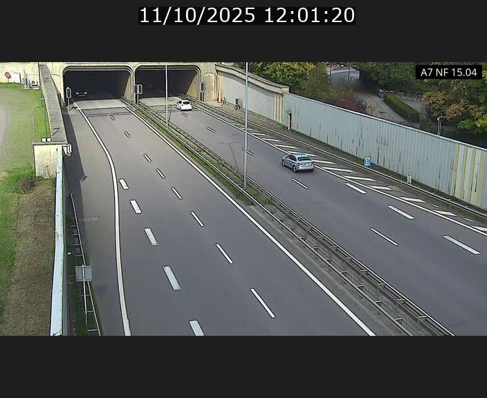 <h2>Caméra trafic Luxembourg - A7, Tunnel Mersch, entrée sud, direction Ettelbruck</h2>