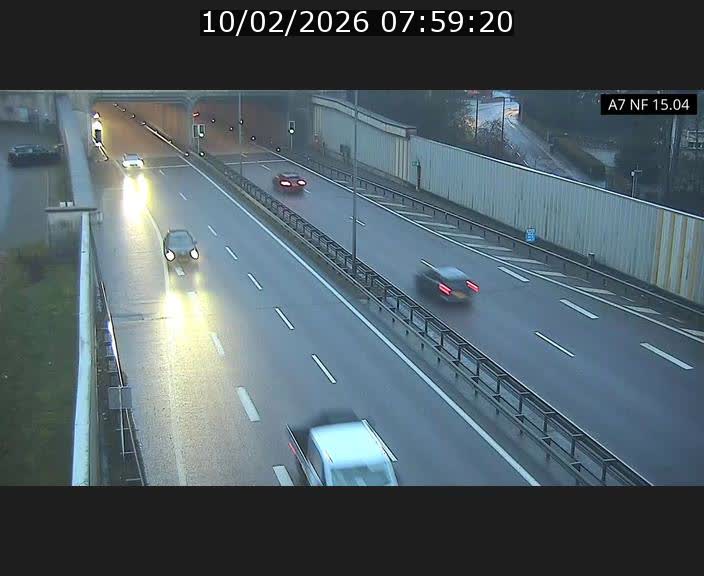 <h2>Caméra trafic Luxembourg - A7, Tunnel Mersch, entrée sud, direction Ettelbruck</h2>