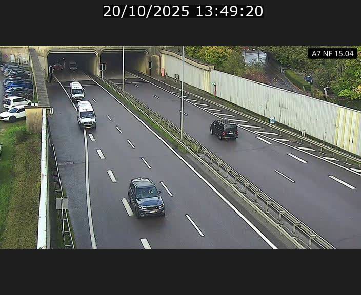 <h2>Caméra trafic Luxembourg - A7, Tunnel Mersch, entrée sud, direction Ettelbruck</h2>