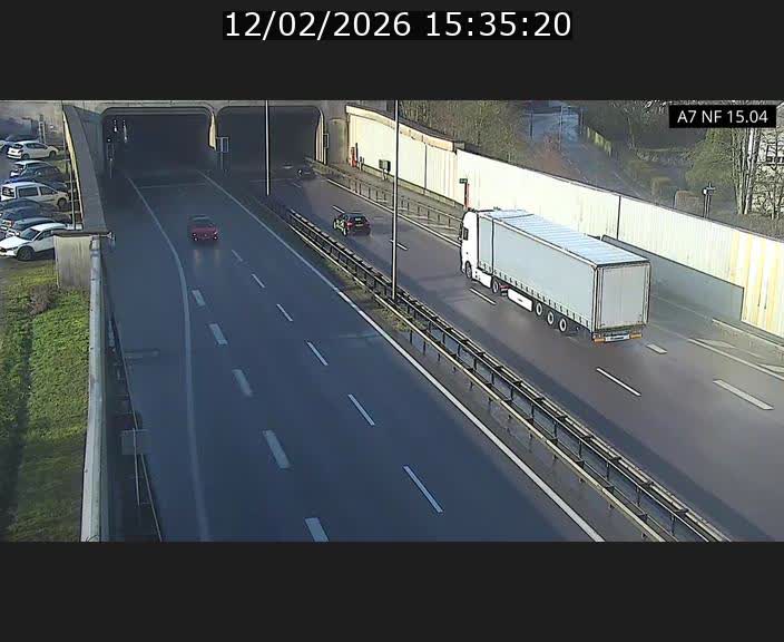 Caméra trafic Luxembourg - A7, Tunnel Mersch, entrée sud, direction Ettelbruck