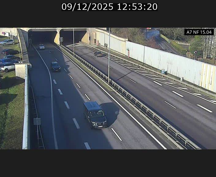 <h2>Caméra trafic Luxembourg - A7, Tunnel Mersch, entrée sud, direction Ettelbruck</h2>