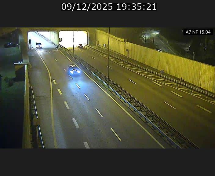 Caméra trafic Luxembourg - A7, Tunnel Mersch, entrée sud, direction Ettelbruck