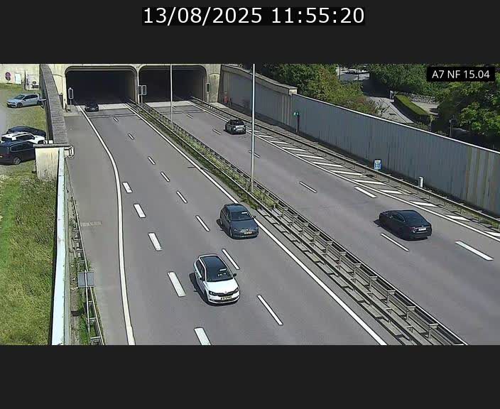 Caméra trafic Luxembourg - A7, Tunnel Mersch, entrée sud, direction Ettelbruck