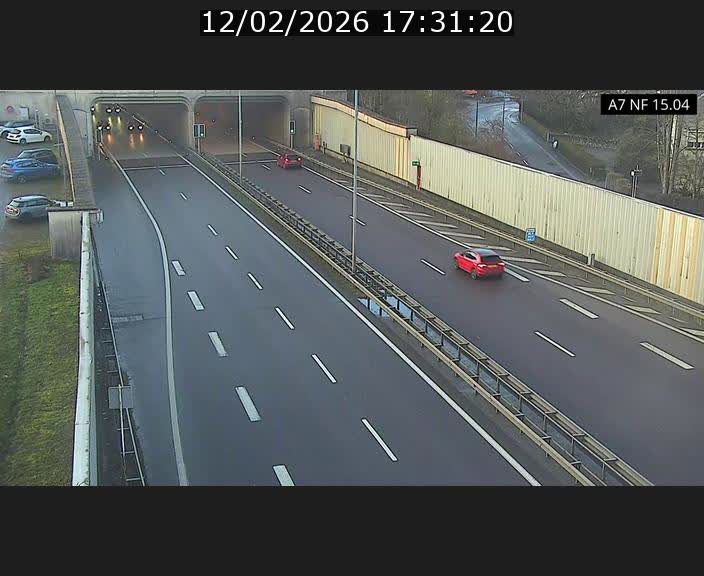 <h2>Caméra trafic Luxembourg - A7, Tunnel Mersch, entrée sud, direction Ettelbruck</h2>