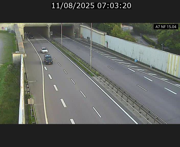 <h2>Caméra trafic Luxembourg - A7, Tunnel Mersch, entrée sud, direction Ettelbruck</h2>
