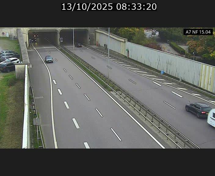 <h2>Caméra trafic Luxembourg - A7, Tunnel Mersch, entrée sud, direction Ettelbruck</h2>