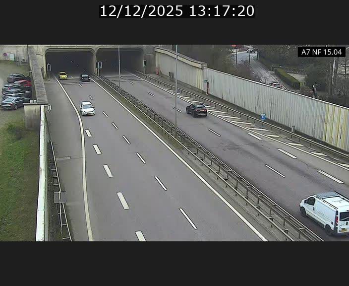 <h2>Caméra trafic Luxembourg - A7, Tunnel Mersch, entrée sud, direction Ettelbruck</h2>