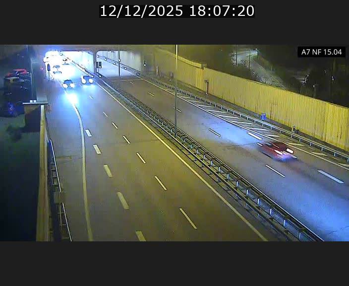 <h2>Caméra trafic Luxembourg - A7, Tunnel Mersch, entrée sud, direction Ettelbruck</h2>