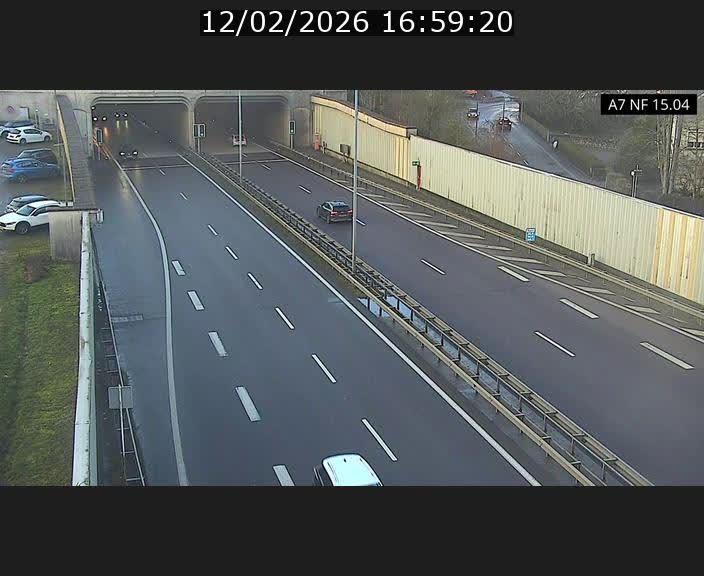 Caméra trafic Luxembourg - A7, Tunnel Mersch, entrée sud, direction Ettelbruck