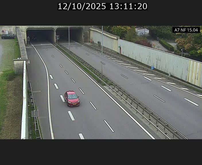 <h2>Caméra trafic Luxembourg - A7, Tunnel Mersch, entrée sud, direction Ettelbruck</h2>