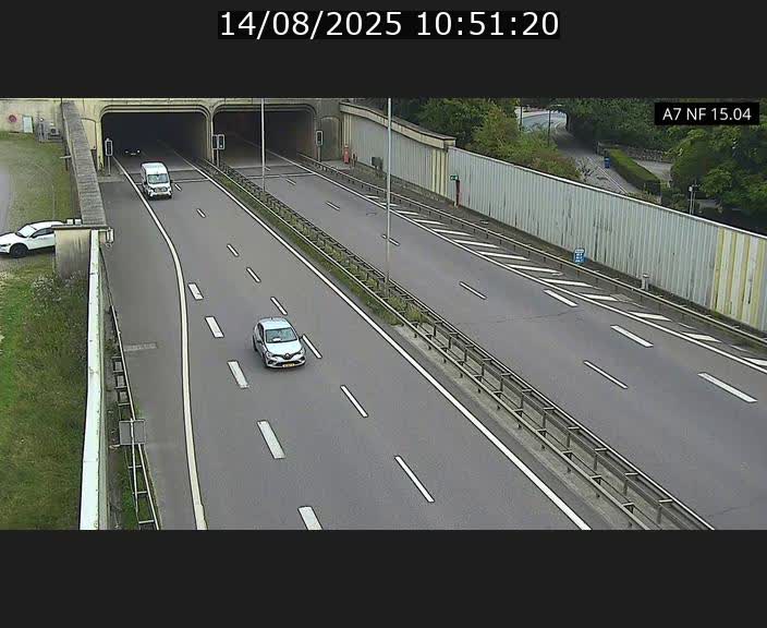 <h2>Caméra trafic Luxembourg - A7, Tunnel Mersch, entrée sud, direction Ettelbruck</h2>