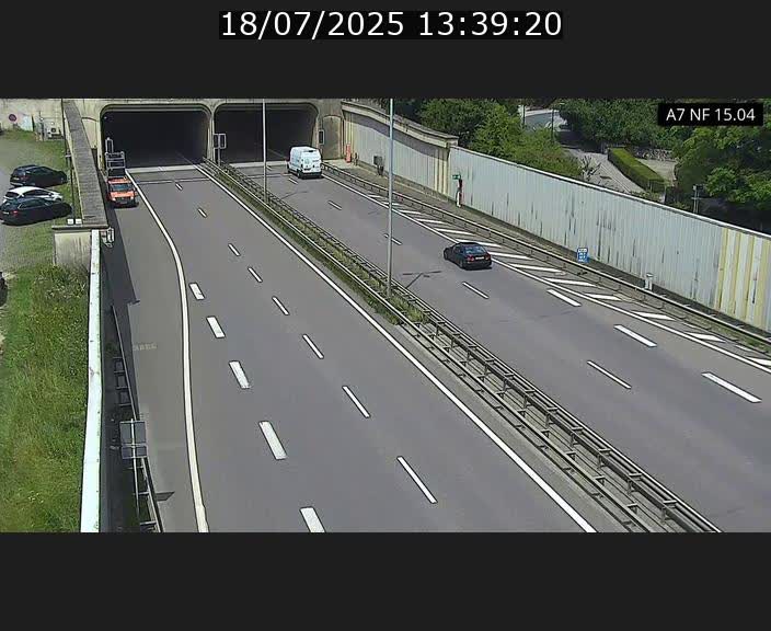 <h2>Caméra trafic Luxembourg - A7, Tunnel Mersch, entrée sud, direction Ettelbruck</h2>