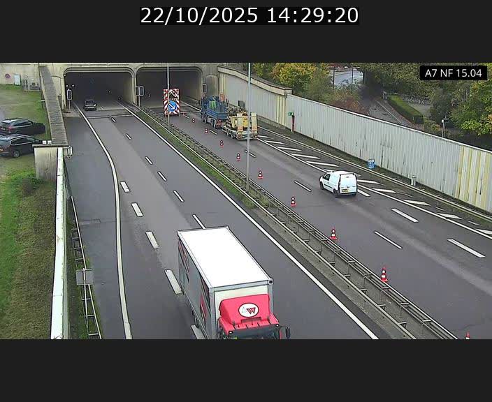 <h2>Caméra trafic Luxembourg - A7, Tunnel Mersch, entrée sud, direction Ettelbruck</h2>