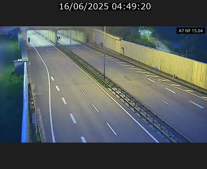 Caméra trafic Luxembourg - A7, Tunnel Mersch, entrée sud, direction Ettelbruck