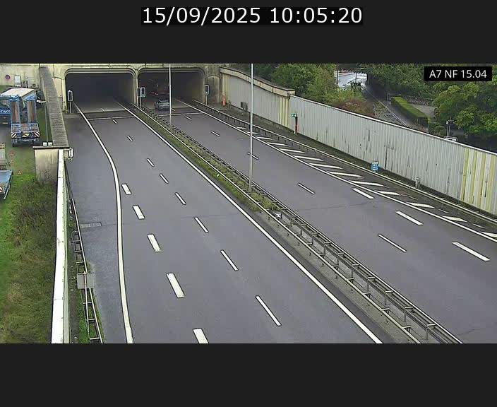 <h2>Caméra trafic Luxembourg - A7, Tunnel Mersch, entrée sud, direction Ettelbruck</h2>