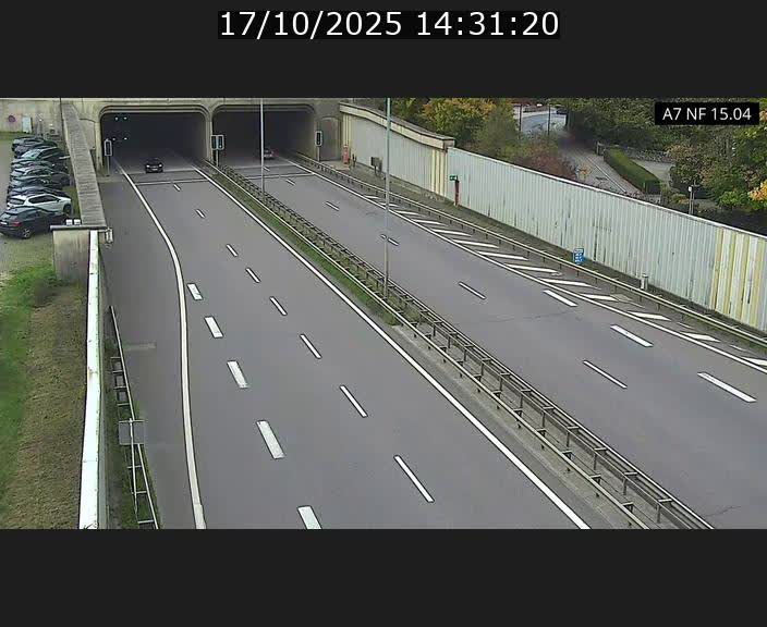 <h2>Caméra trafic Luxembourg - A7, Tunnel Mersch, entrée sud, direction Ettelbruck</h2>