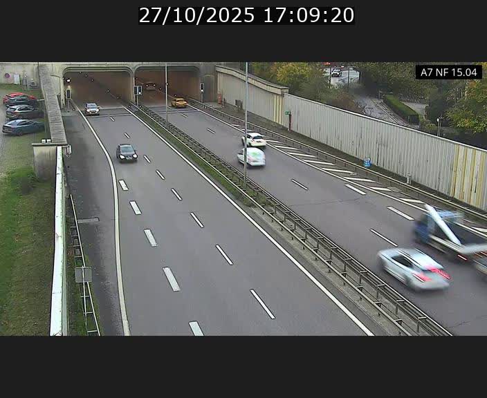 <h2>Caméra trafic Luxembourg - A7, Tunnel Mersch, entrée sud, direction Ettelbruck</h2>