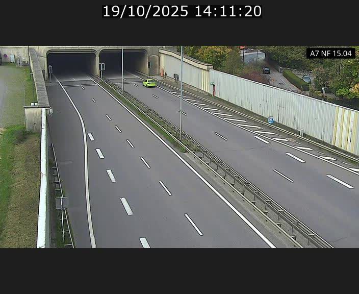 <h2>Caméra trafic Luxembourg - A7, Tunnel Mersch, entrée sud, direction Ettelbruck</h2>
