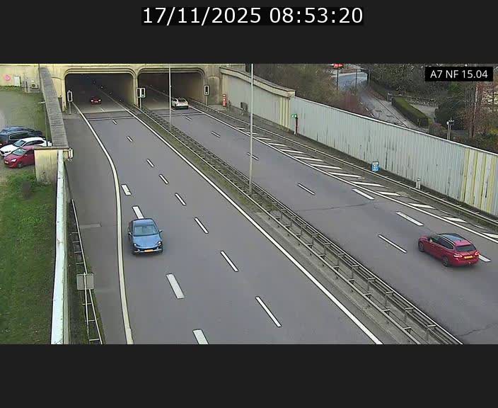 Caméra trafic Luxembourg - A7, Tunnel Mersch, entrée sud, direction Ettelbruck