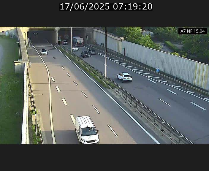 Caméra trafic Luxembourg - A7, Tunnel Mersch, entrée sud, direction Ettelbruck