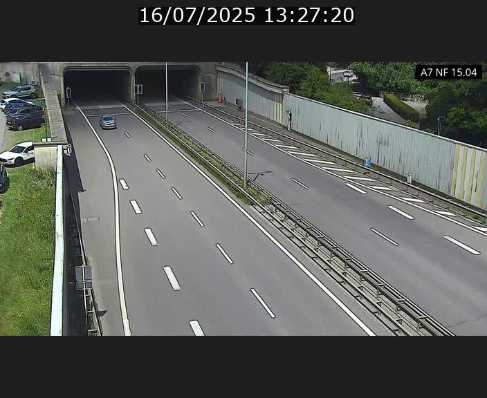 <h2>Caméra trafic Luxembourg - A7, Tunnel Mersch, entrée sud, direction Ettelbruck</h2>